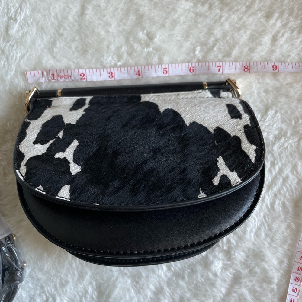 Topshop Cowhide Purse Crossbody Gold Hardware - Picture 6 of 9